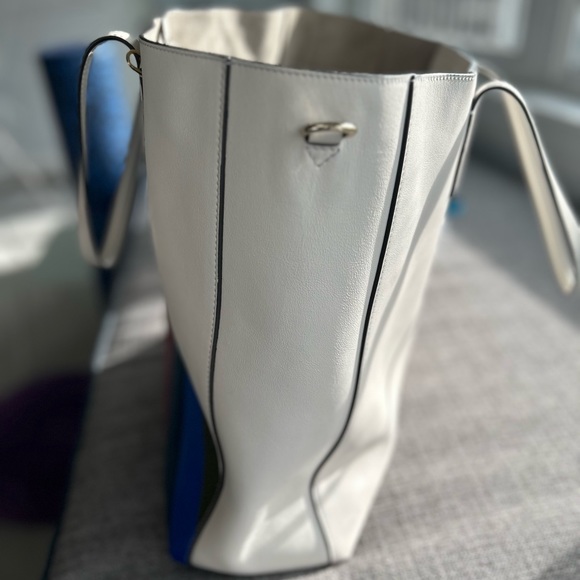 Anya Hindmarch Rainbow Leather Ebury Large should strap purse, white smiley. - Picture 12 of 13